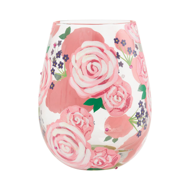 Pretty as a Peony Stemless Glass