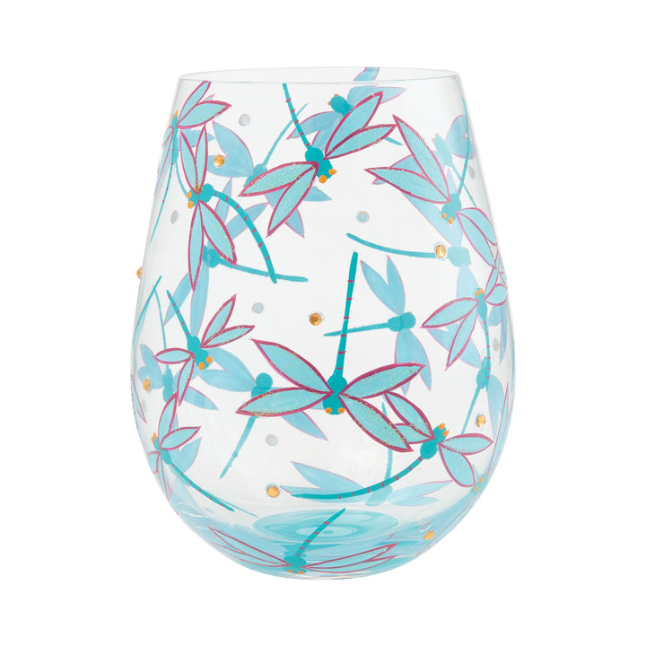 Dance of the Dragonflies Stemless Glass