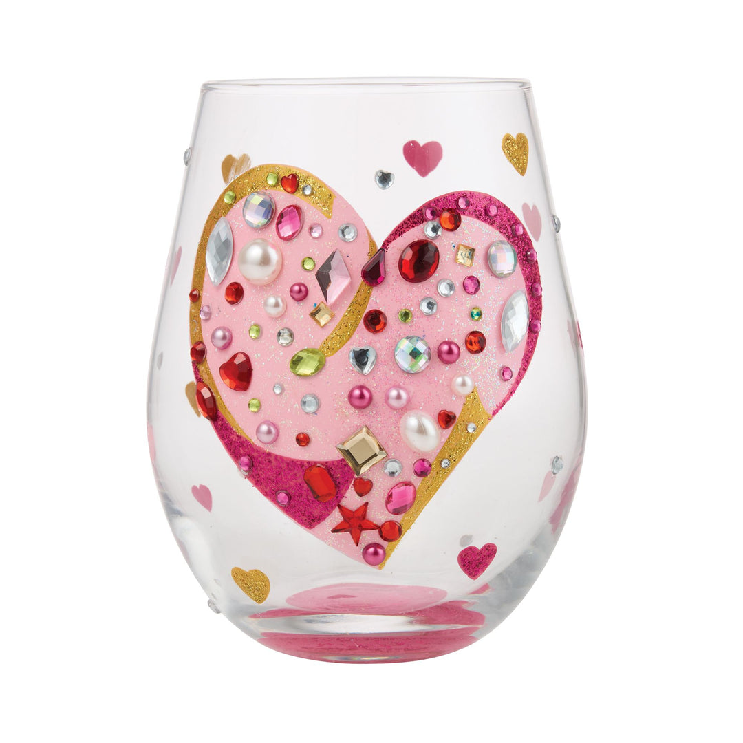 Jewels of the Heart Stemless Glass