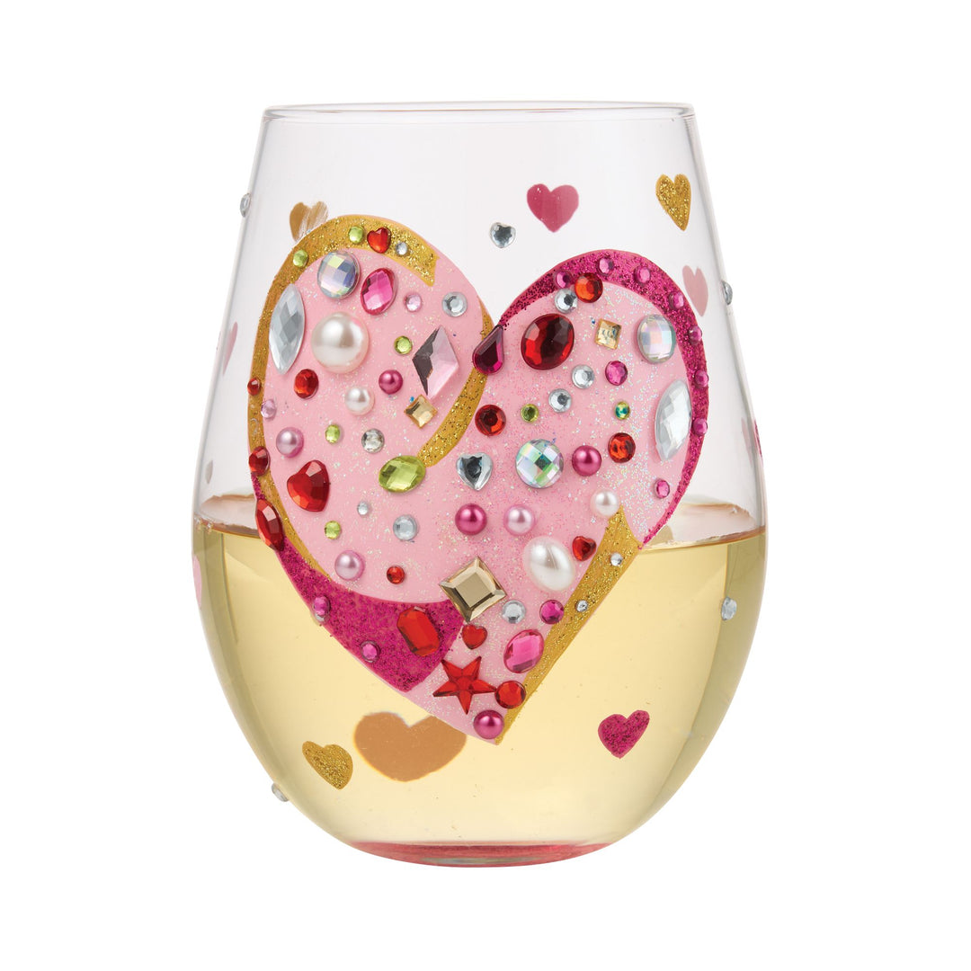 Jewels of the Heart Stemless Glass