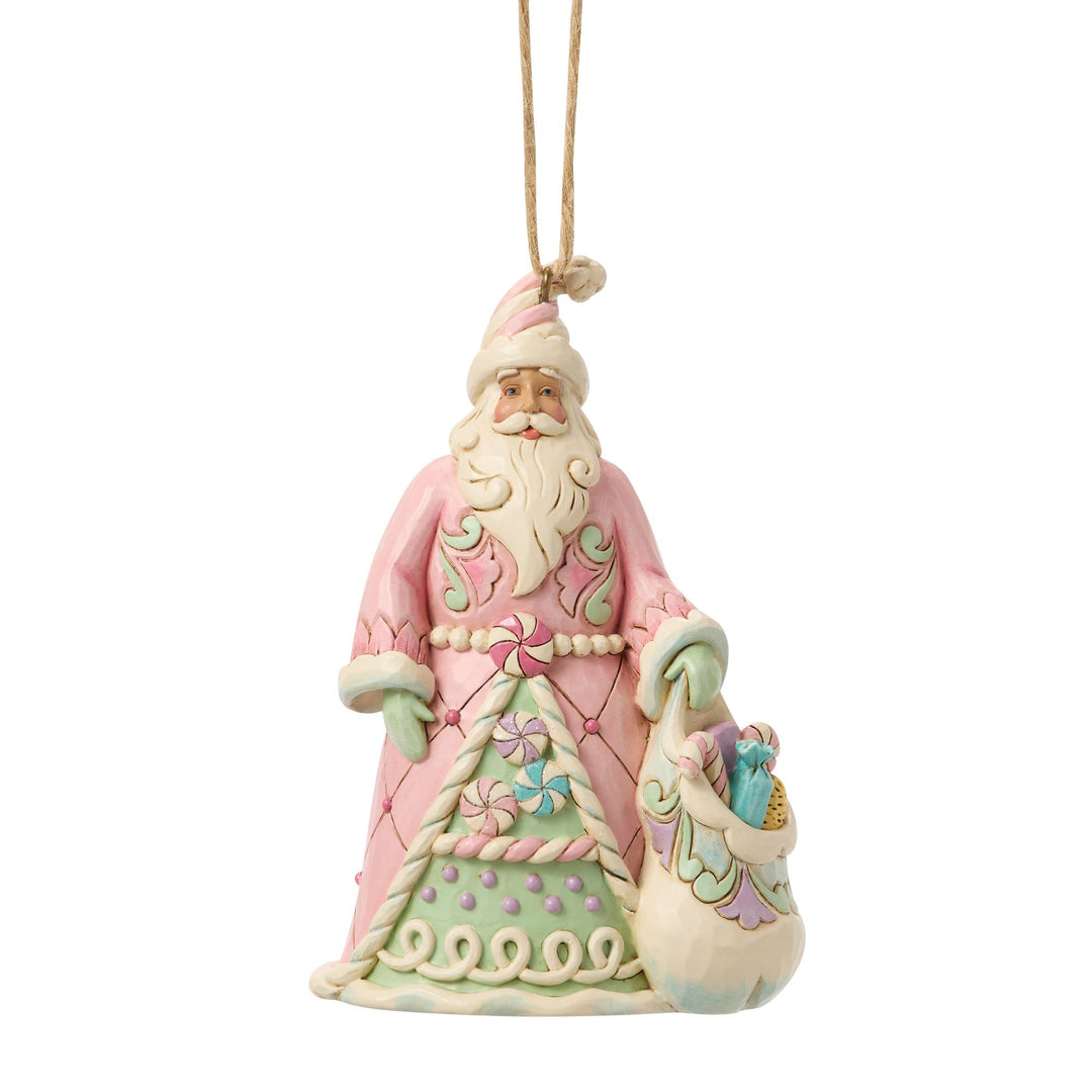 Sweets Santa with a Bag of Candy Hanging Ornament