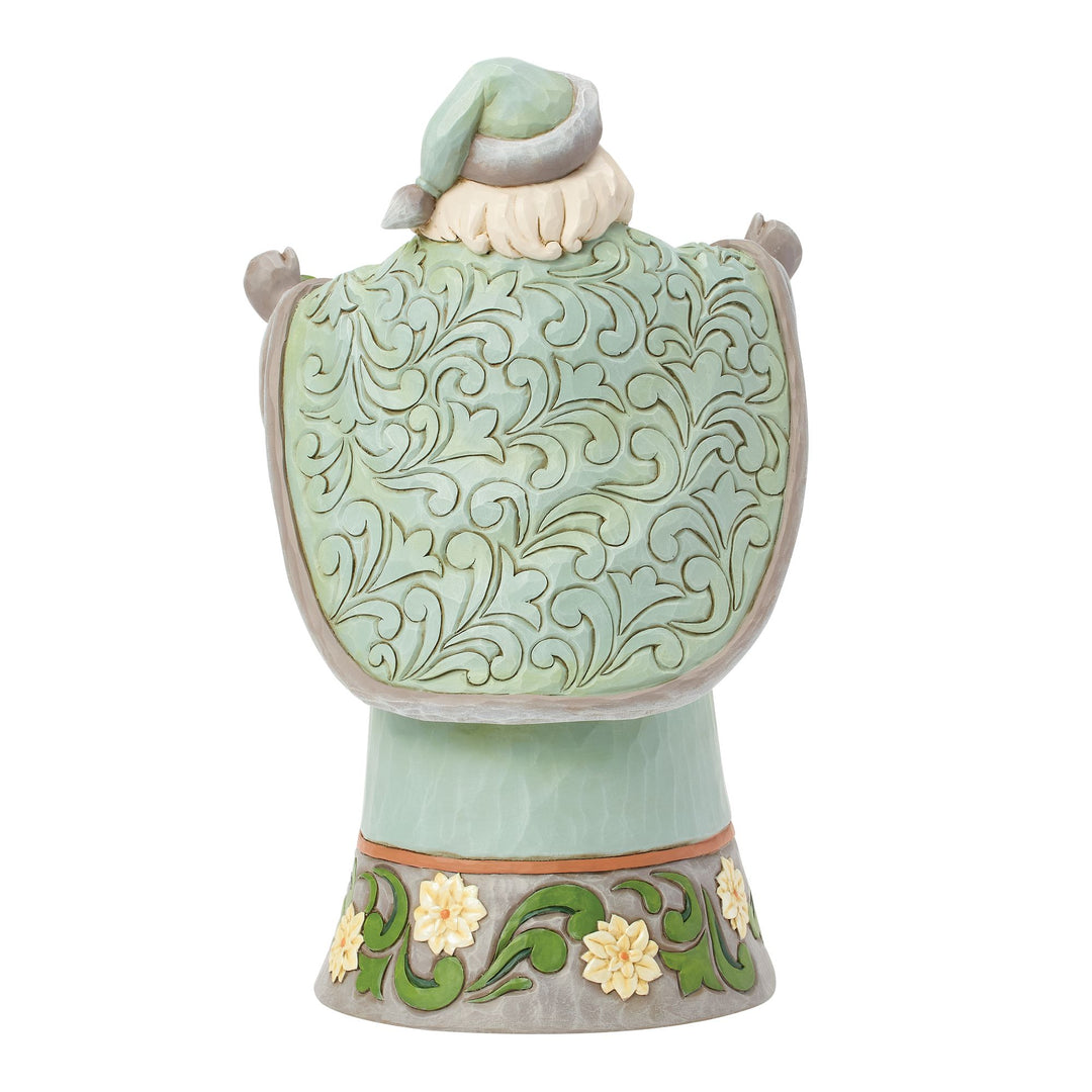 Opal & Moss Santa with Poinsettias