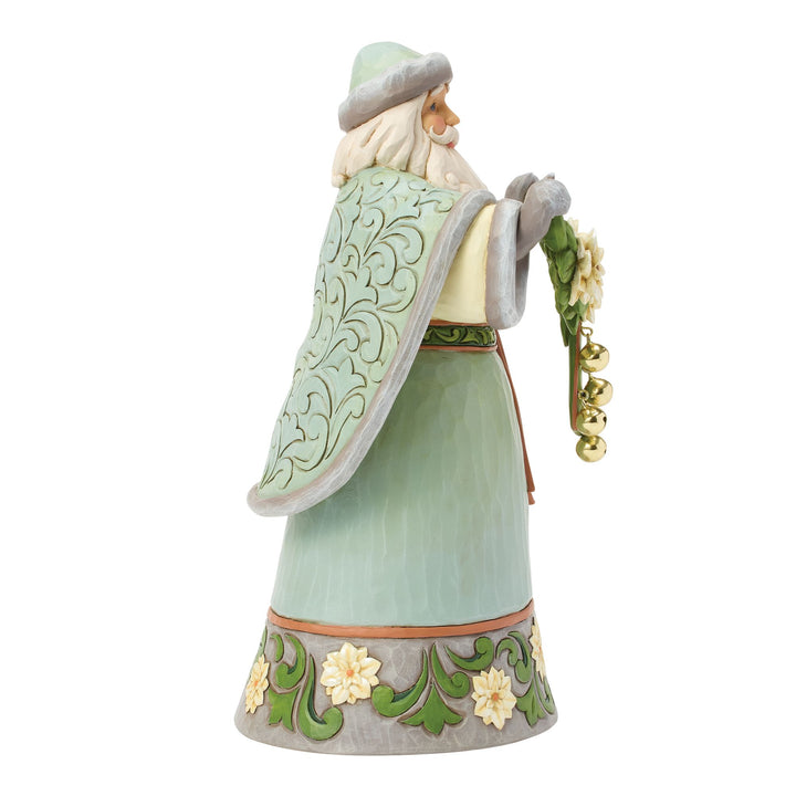 Opal & Moss Santa with Poinsettias