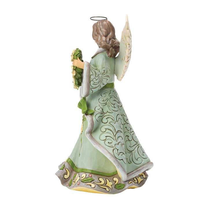 Opal & Moss Angel with Poinsettia Garland