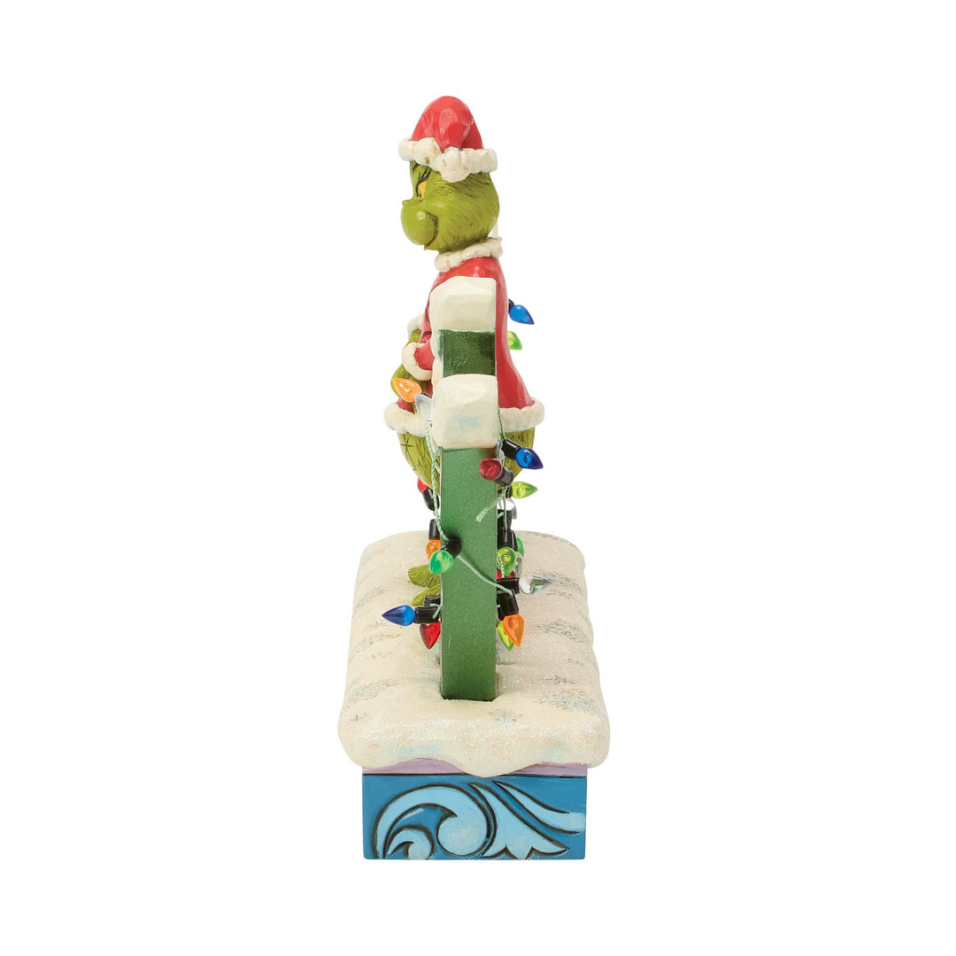 The Grinch with 'Grinchy' Sign Figurine