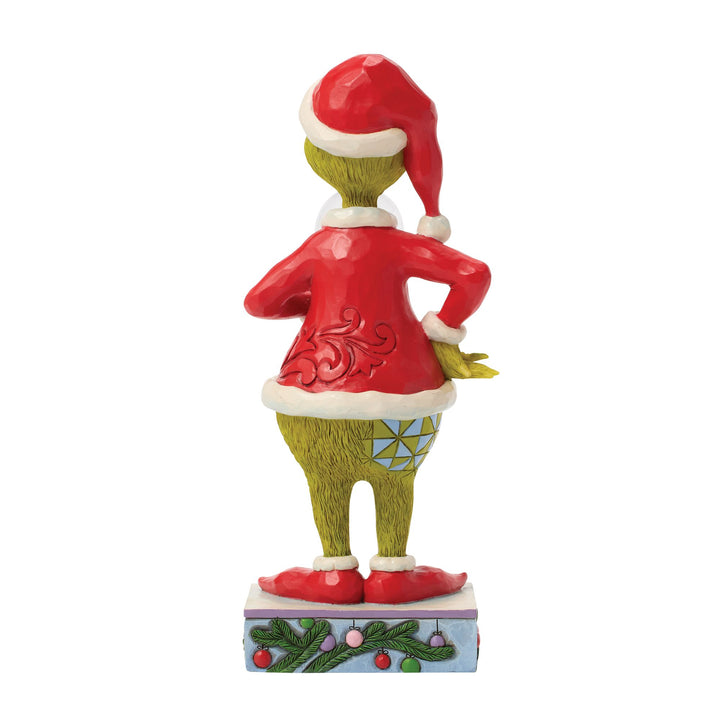 The Grinch Holding Dry Dome with Max Figurine