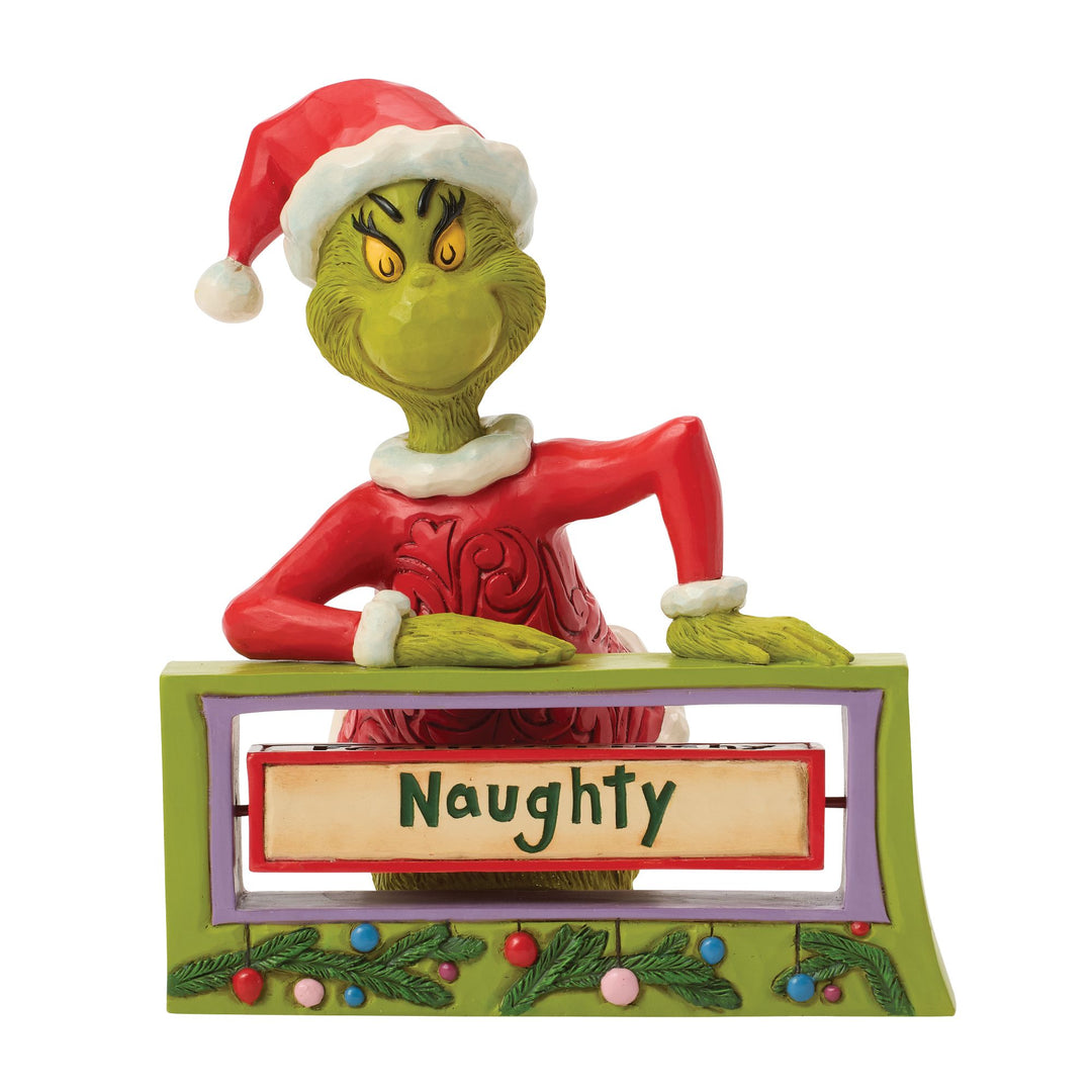 The Grinch with Rotating Sign Figurine