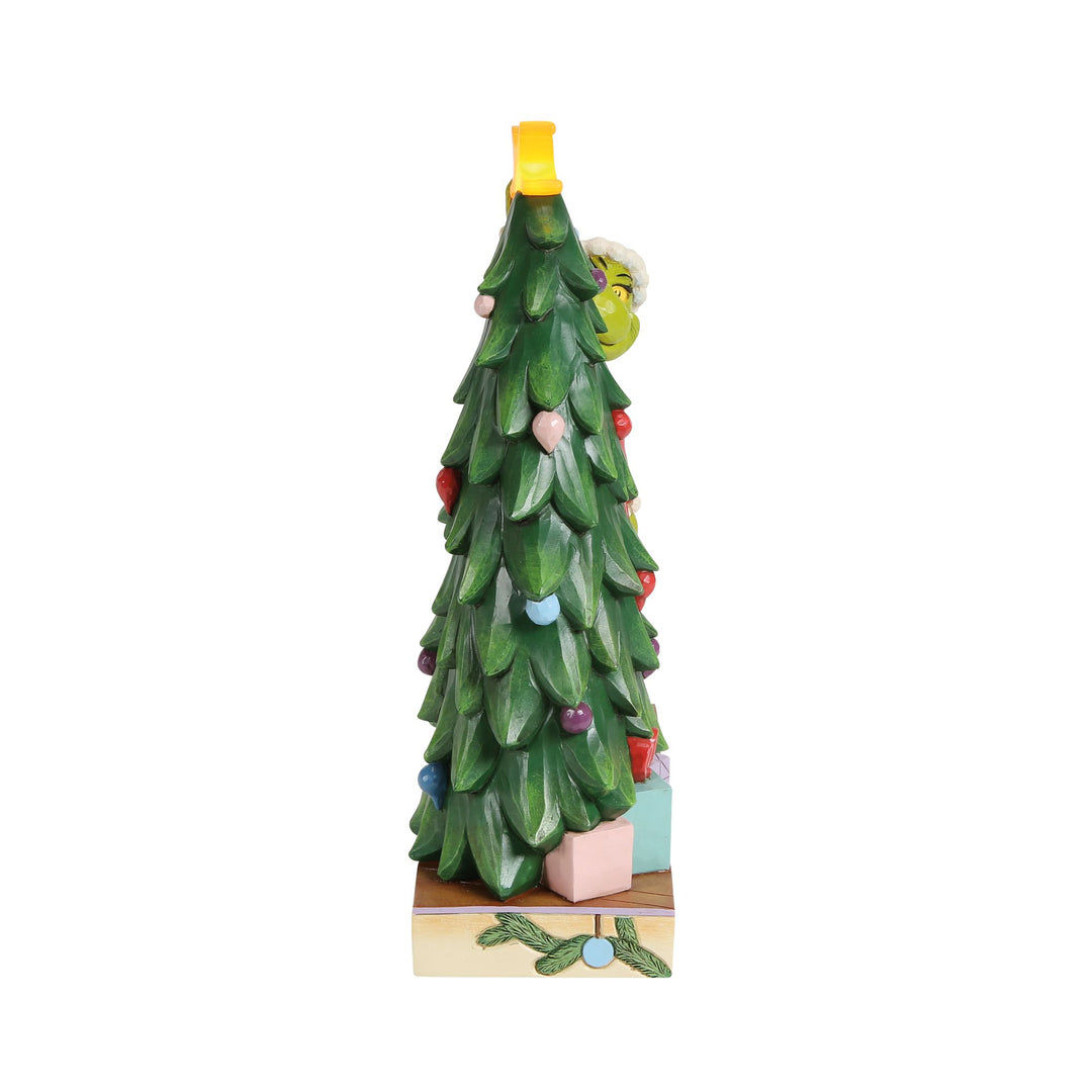 Grinchy Pulling Tree Star Figurine