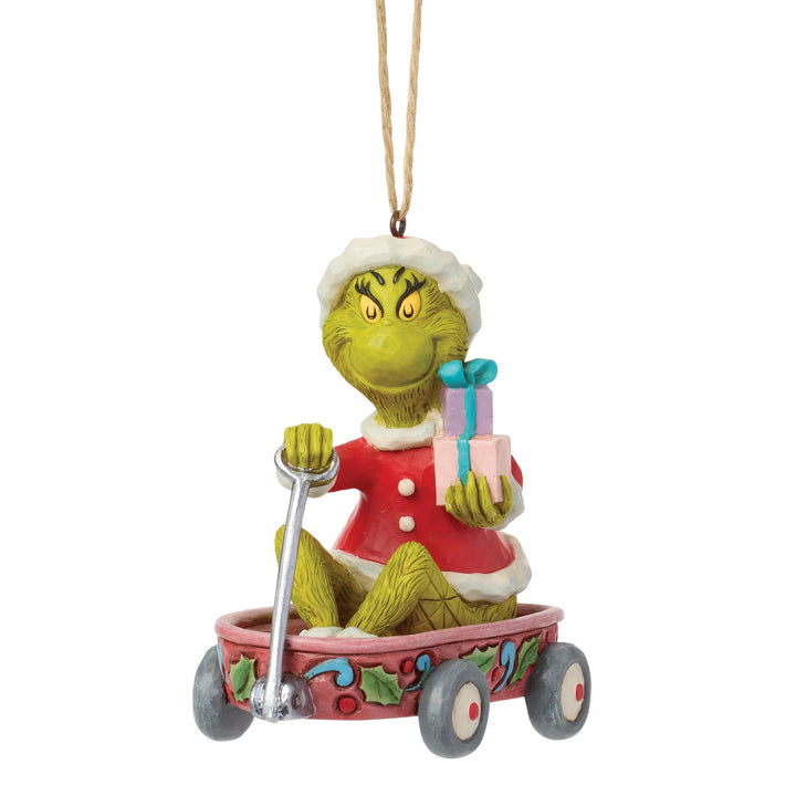 The Grinch in Wagon Hanging Ornament