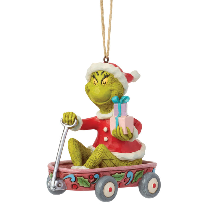The Grinch in Wagon Hanging Ornament