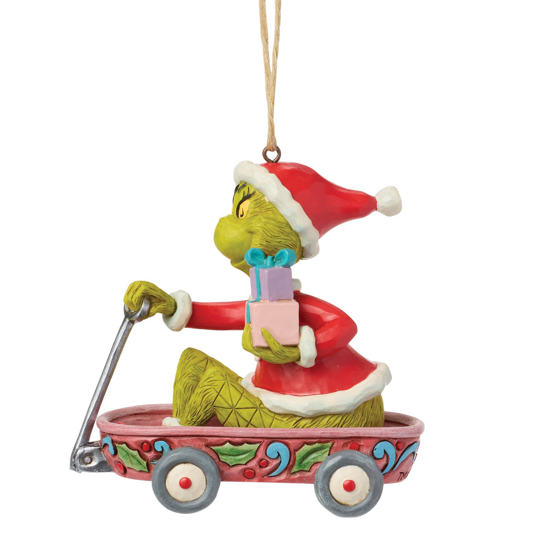 The Grinch in Wagon Hanging Ornament