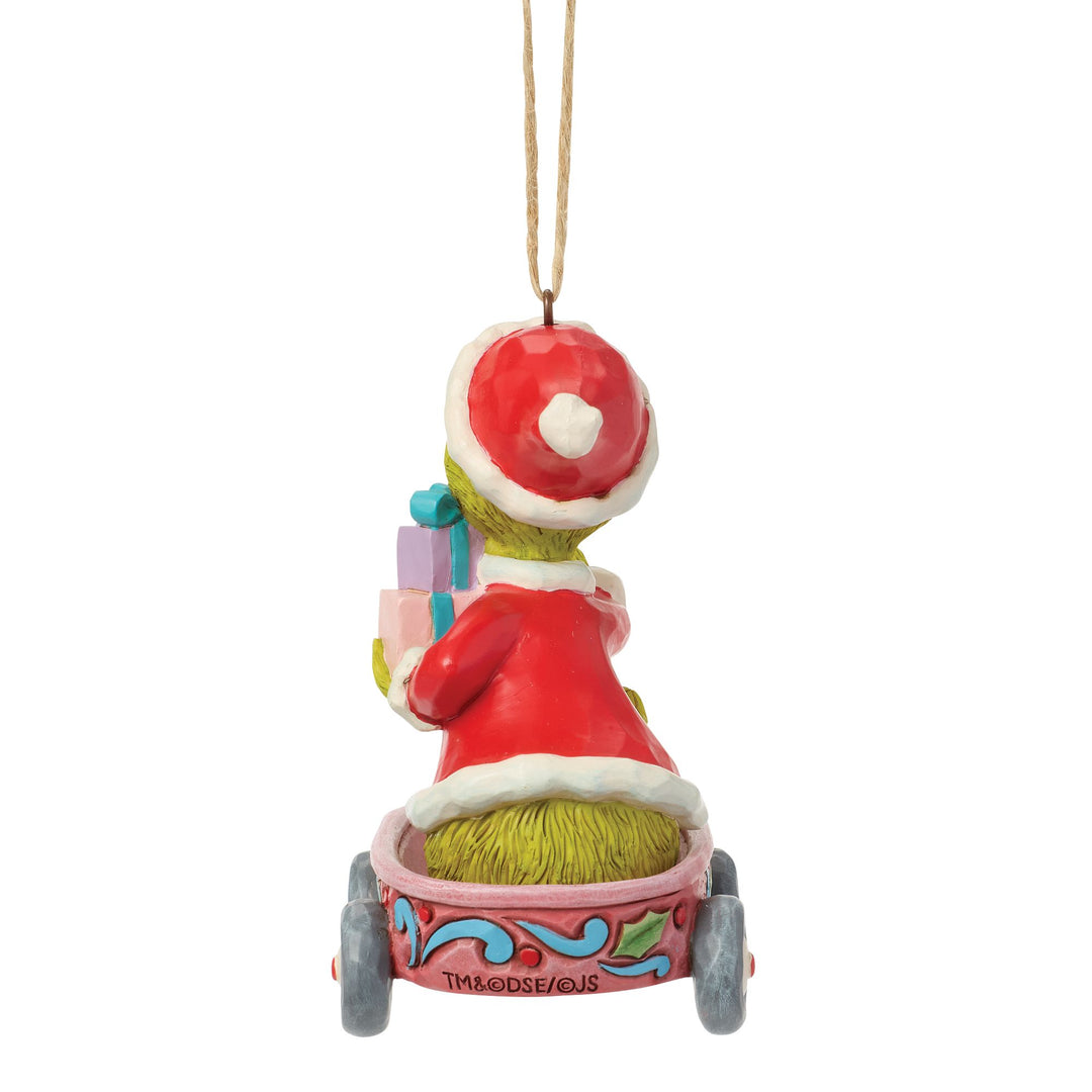 The Grinch in Wagon Hanging Ornament