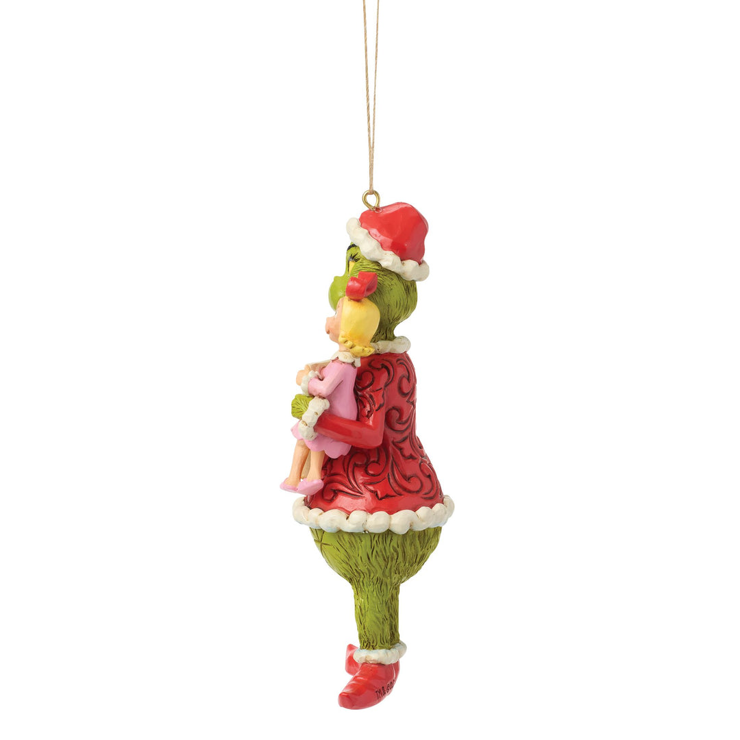 The Grinch and Cindy-Lou with Sign Hanging Ornament
