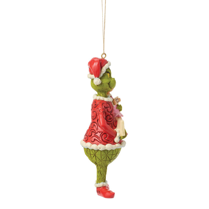The Grinch and Cindy-Lou with Sign Hanging Ornament
