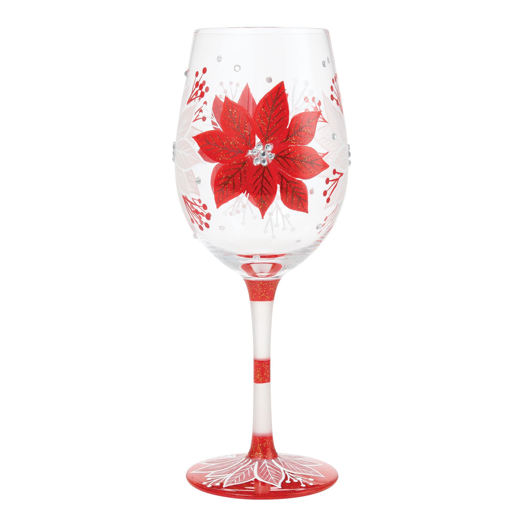 Holiday Blossoms Wine Glass