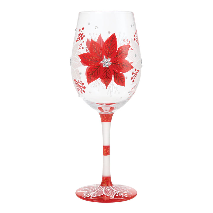 Holiday Blossoms Wine Glass