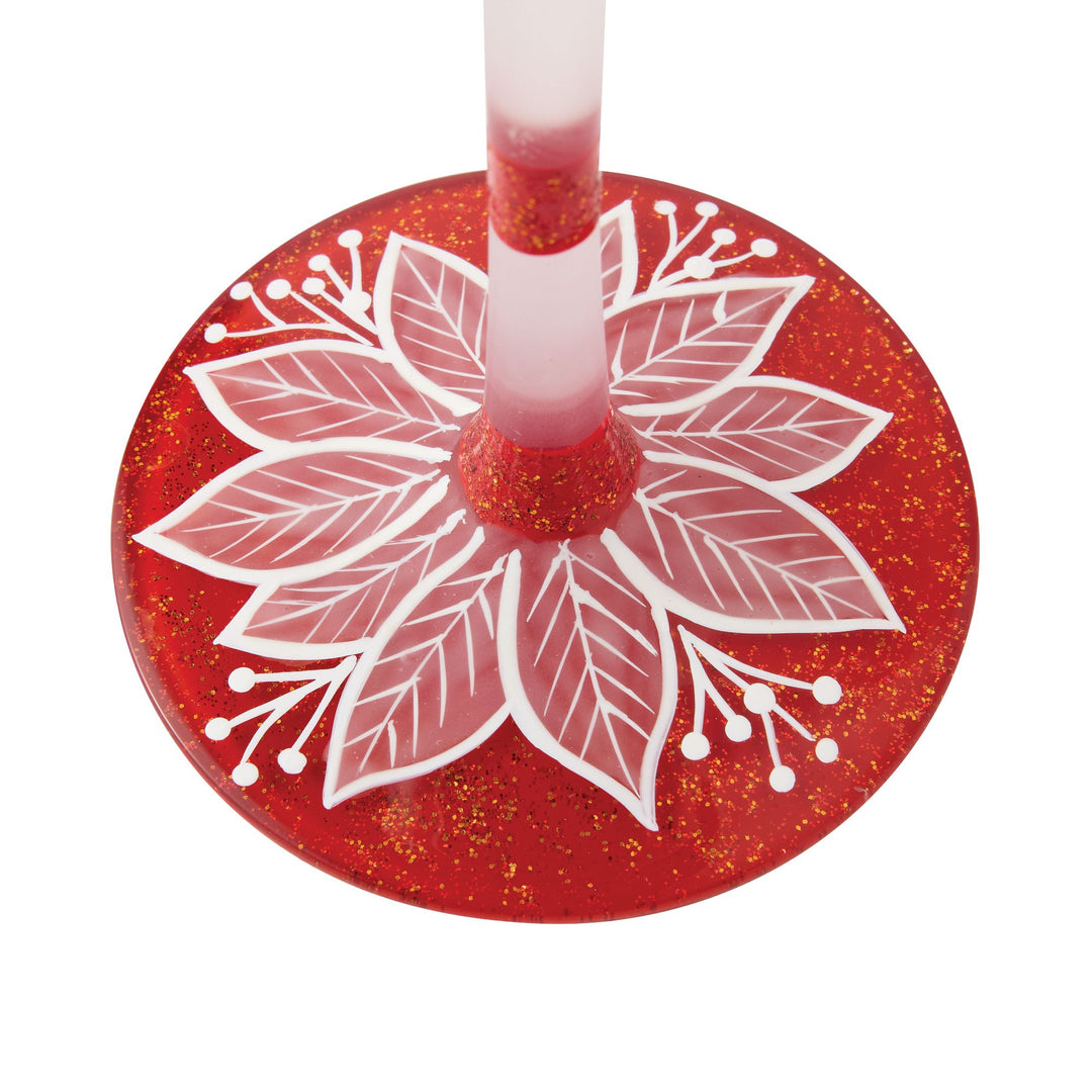 Holiday Blossoms Wine Glass