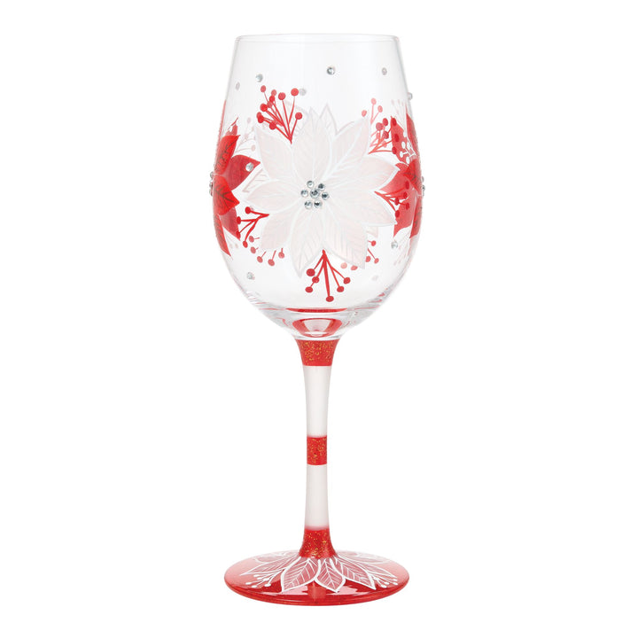 Holiday Blossoms Wine Glass