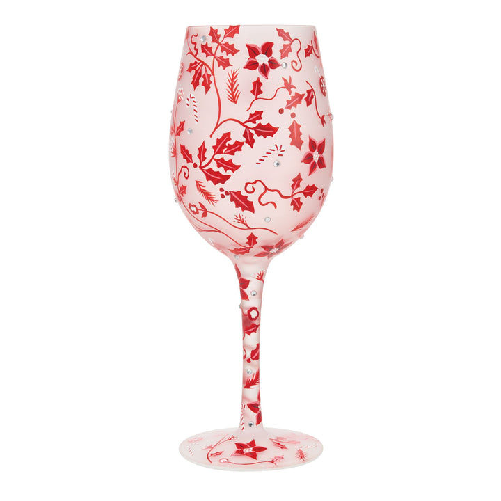 Ruby Holiday Chinoiserie Wine Glass
