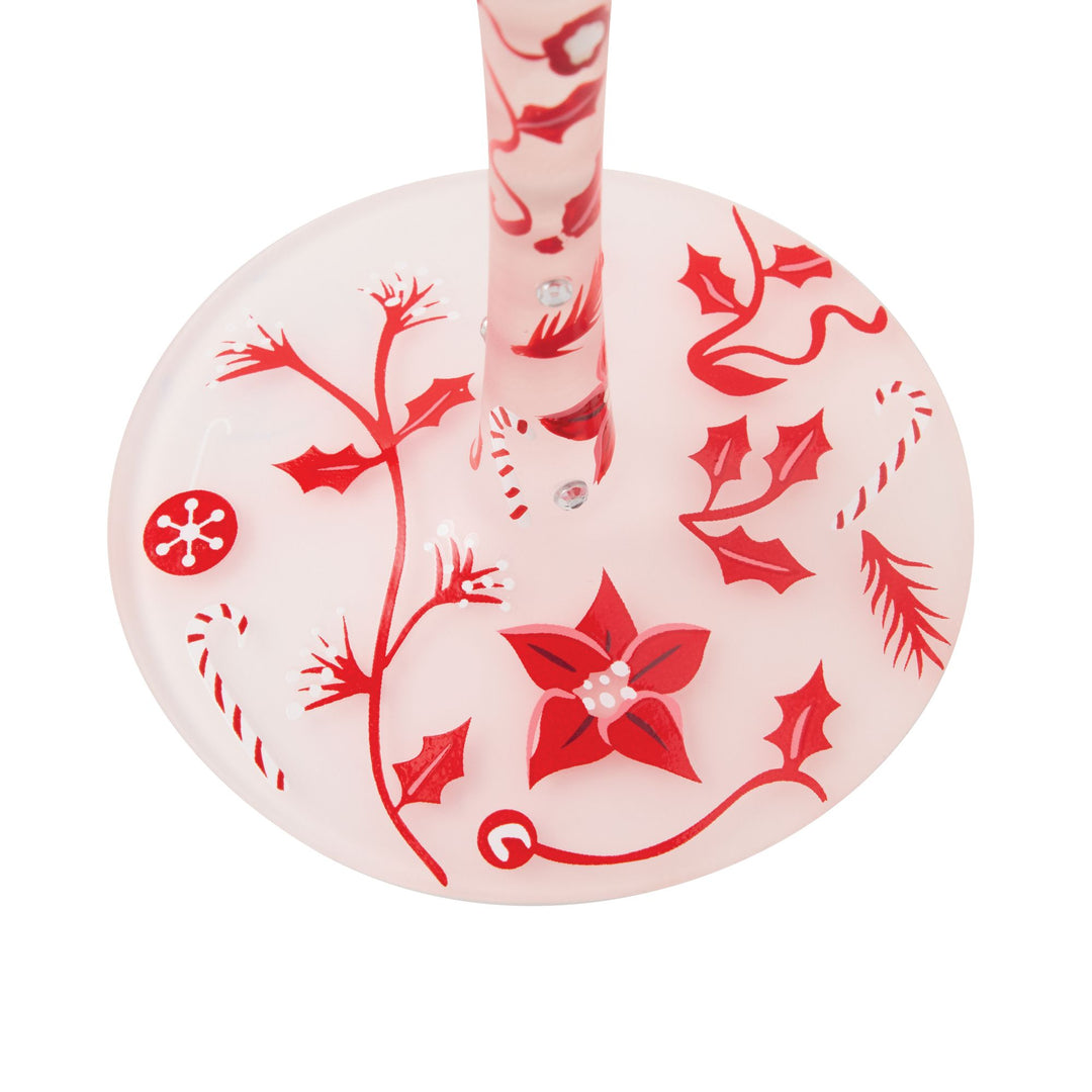 Ruby Holiday Chinoiserie Wine Glass