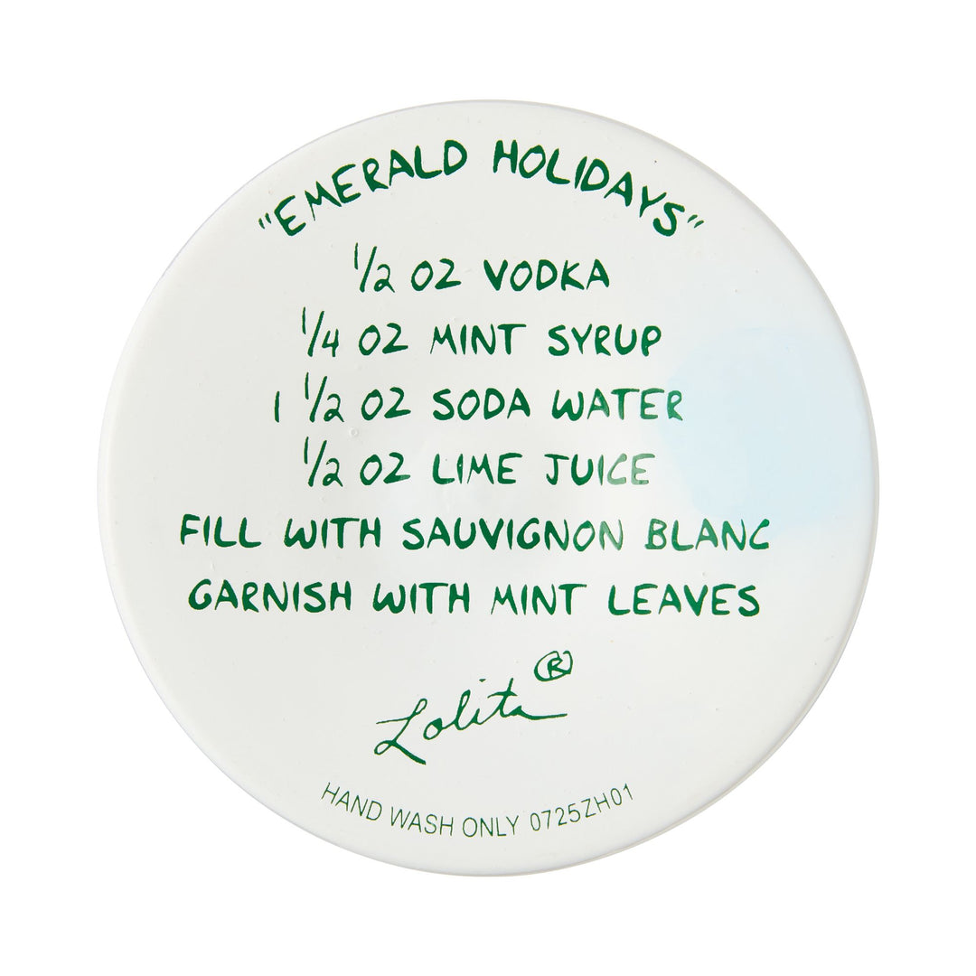 Emerald Holiday Wine Glass