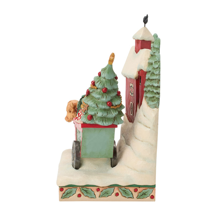 Full of Christmas Spirit (Highland Glen Barn Scene Figurine)