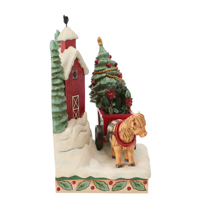 Full of Christmas Spirit (Highland Glen Barn Scene Figurine)