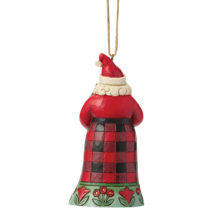 Highland Glen Santa with Cardinal Hanging Ornament