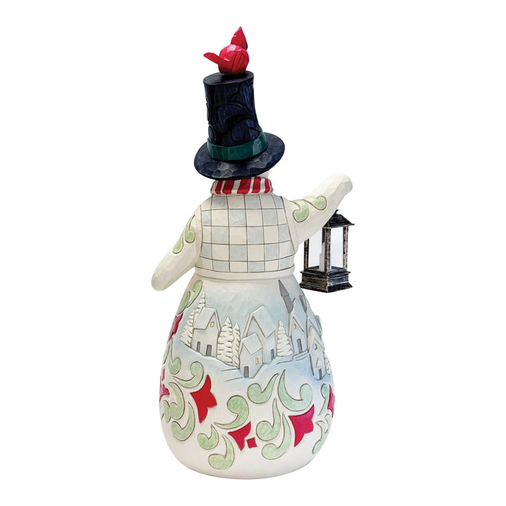 Snowman LED Candle Statue