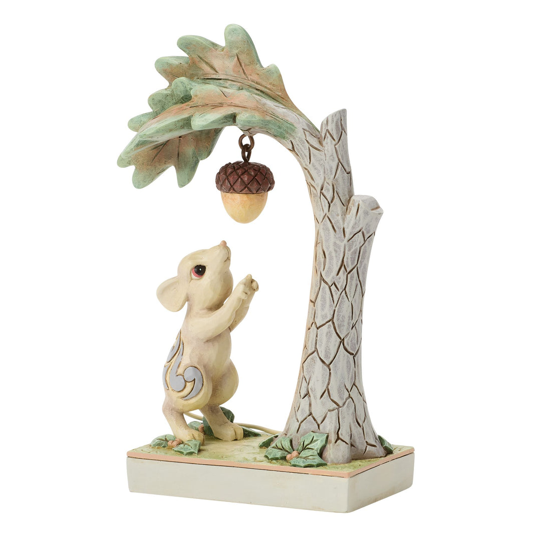 White Woodland Mouse with Acorn