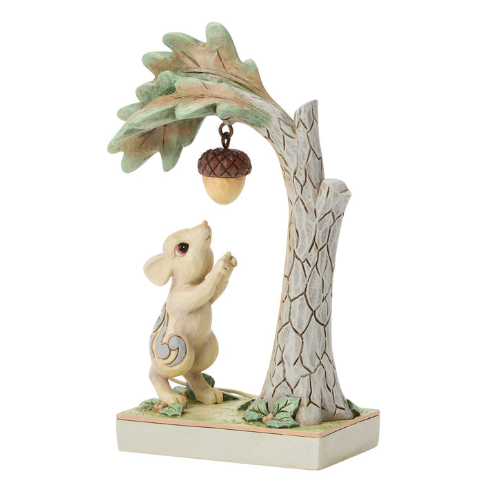 White Woodland Mouse with Acorn