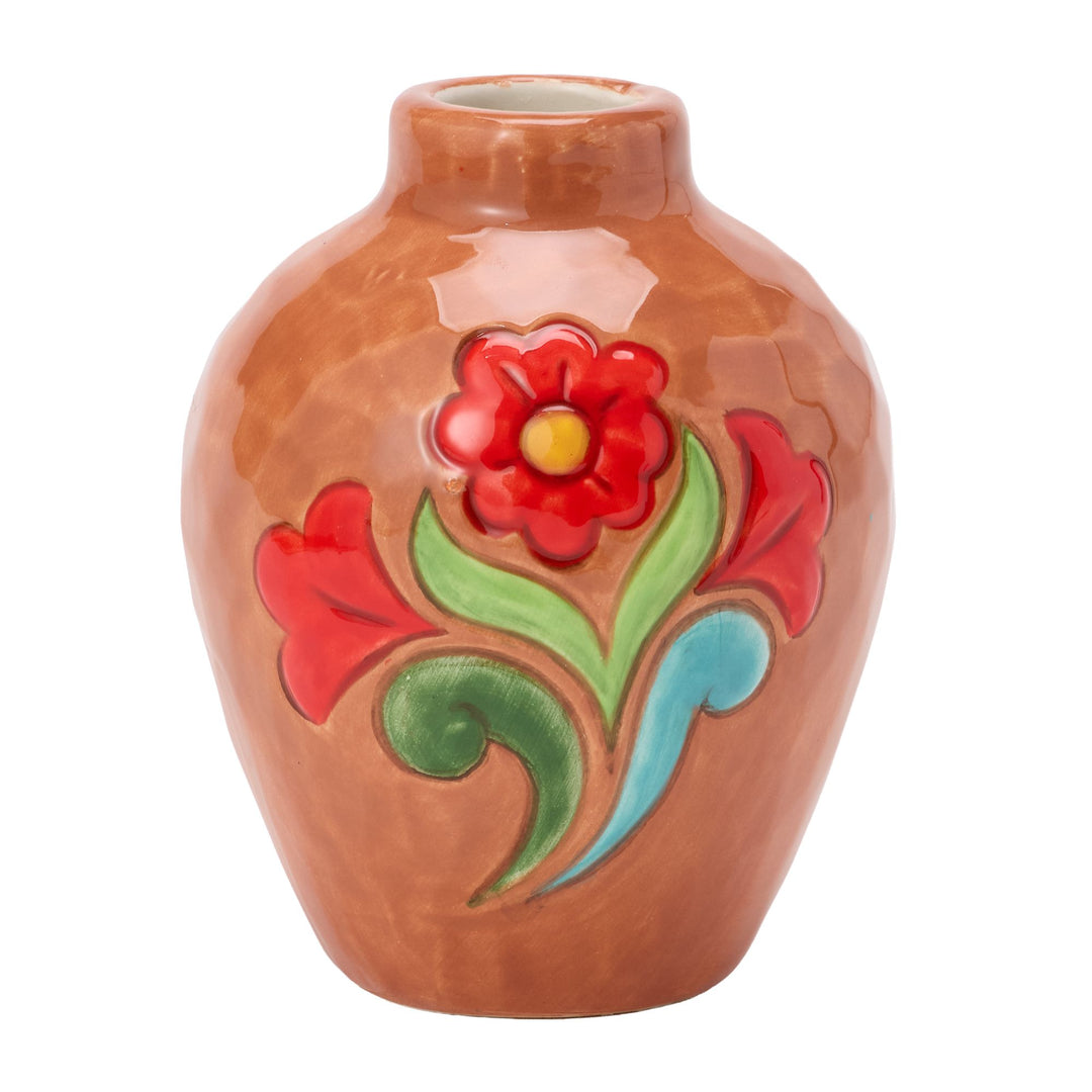 Vase Teracotta with Floral Motif