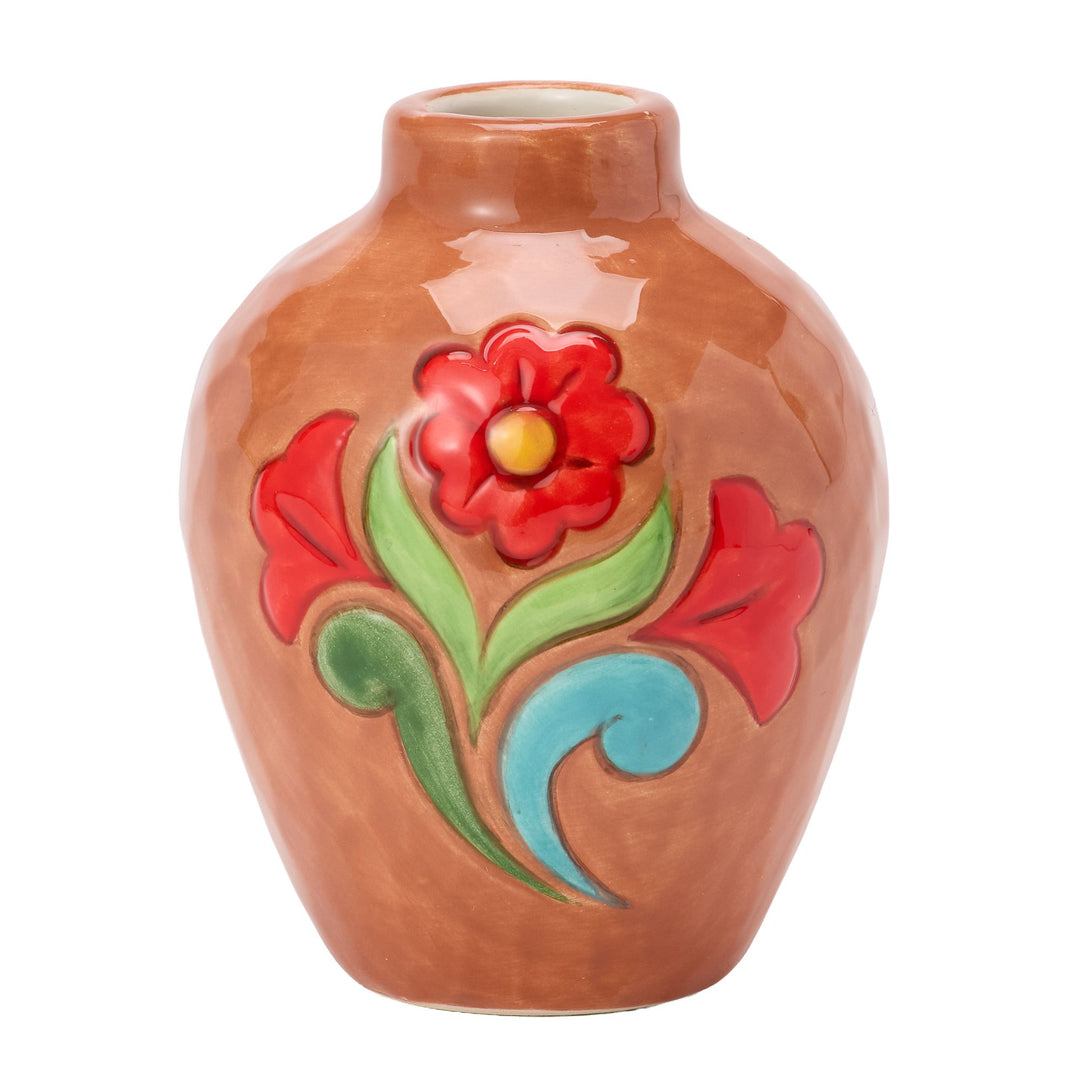 Vase Teracotta with Floral Motif