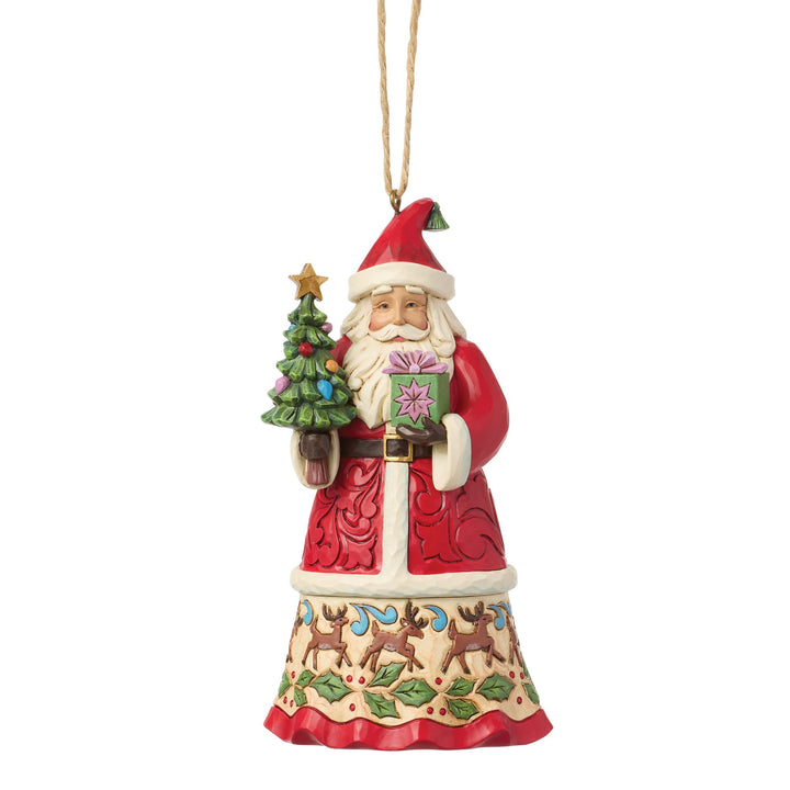 Santa with Gifts Hanging Ornament