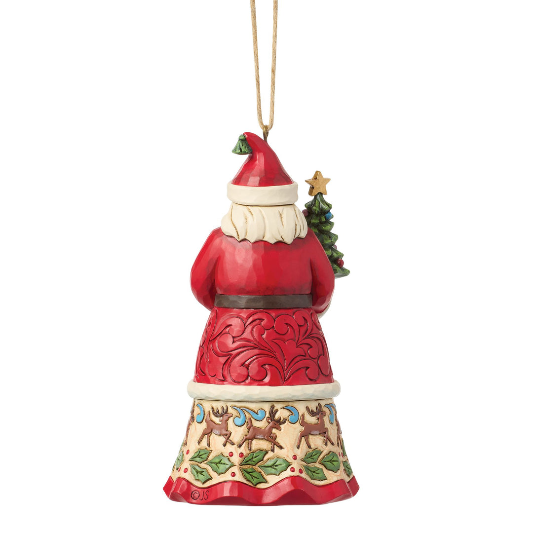 Santa with Gifts Hanging Ornament