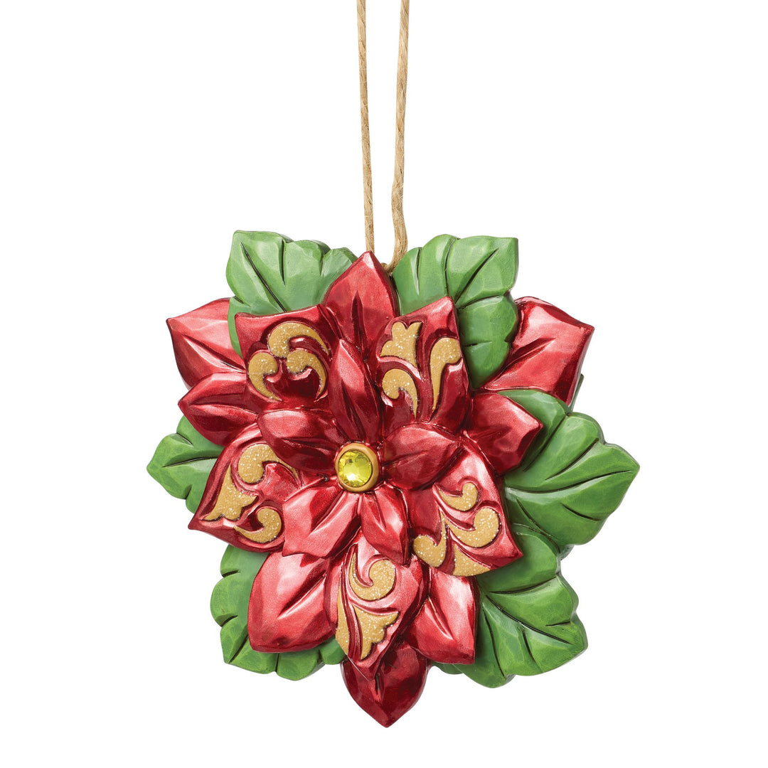 Legend Christmas Poinsettia Hanging Ornament