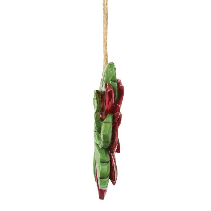 Legend Christmas Poinsettia Hanging Ornament