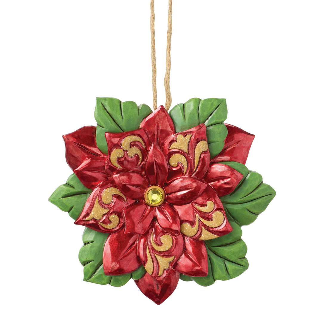 Legend Christmas Poinsettia Hanging Ornament