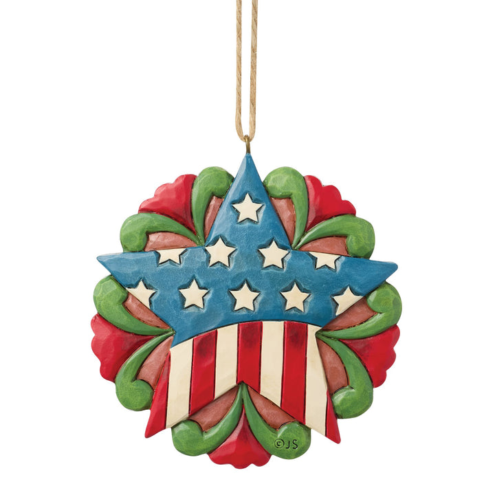 God Bless America Hanging Ornament