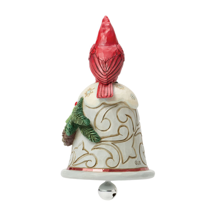 Cardinal Perched on a Bell Pint Figurine