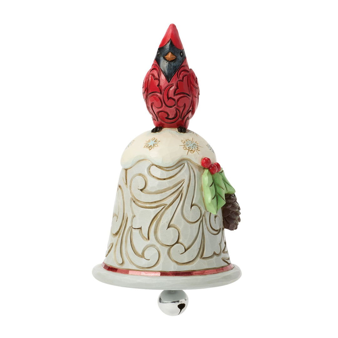 Cardinal Perched on a Bell Pint Figurine