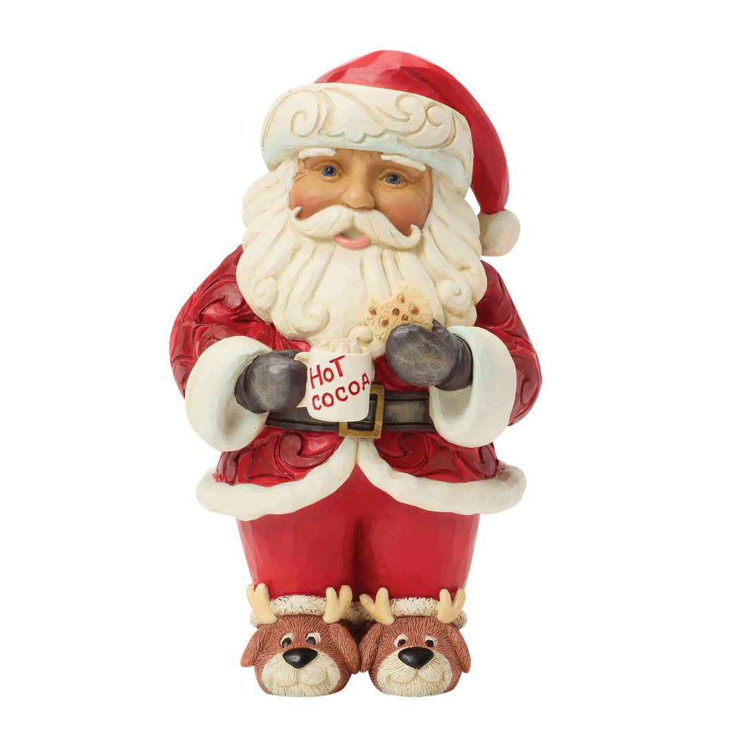Santa with Hot Cocoa & a Cookie Pint Figurine