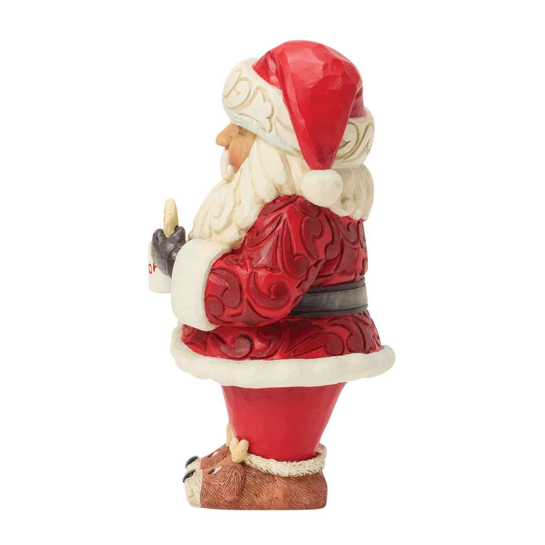 Santa with Hot Cocoa & a Cookie Pint Figurine