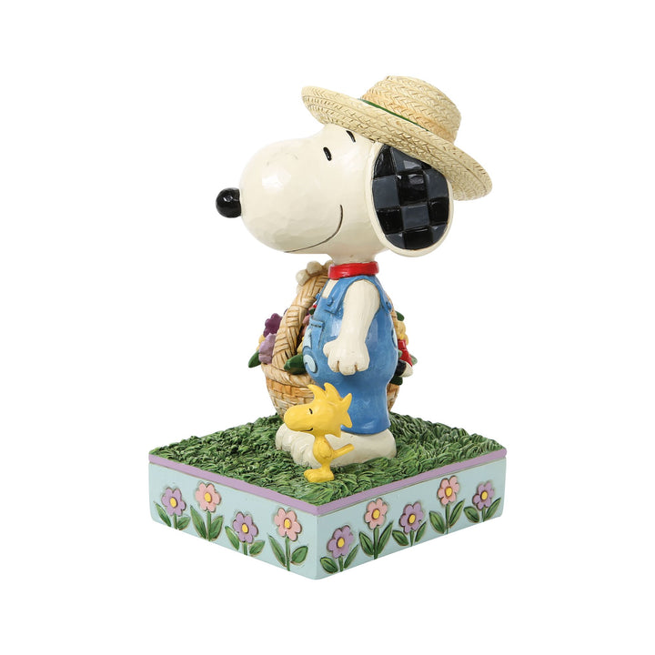Snoopy Flower Basket Figurine -"Petals of Joy"
