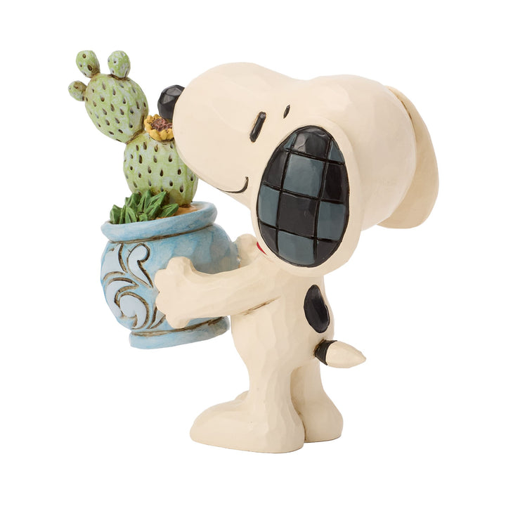 Snoopy With Plant Figurine