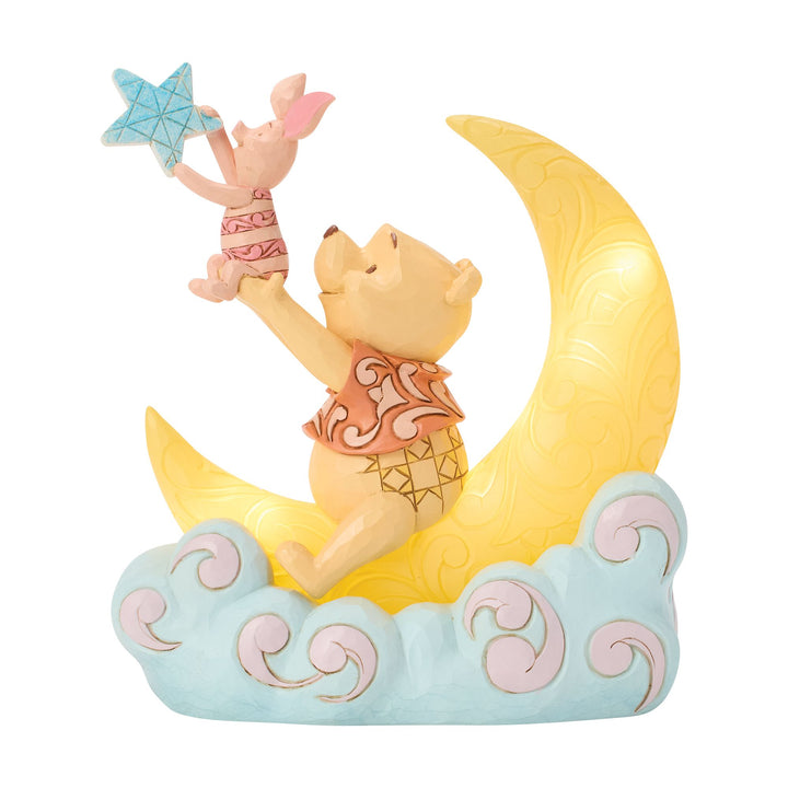 Pooh and Piglet LED Moon Figurine