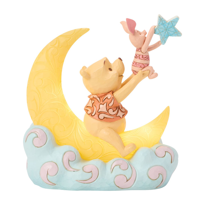 Pooh and Piglet LED Moon Figurine