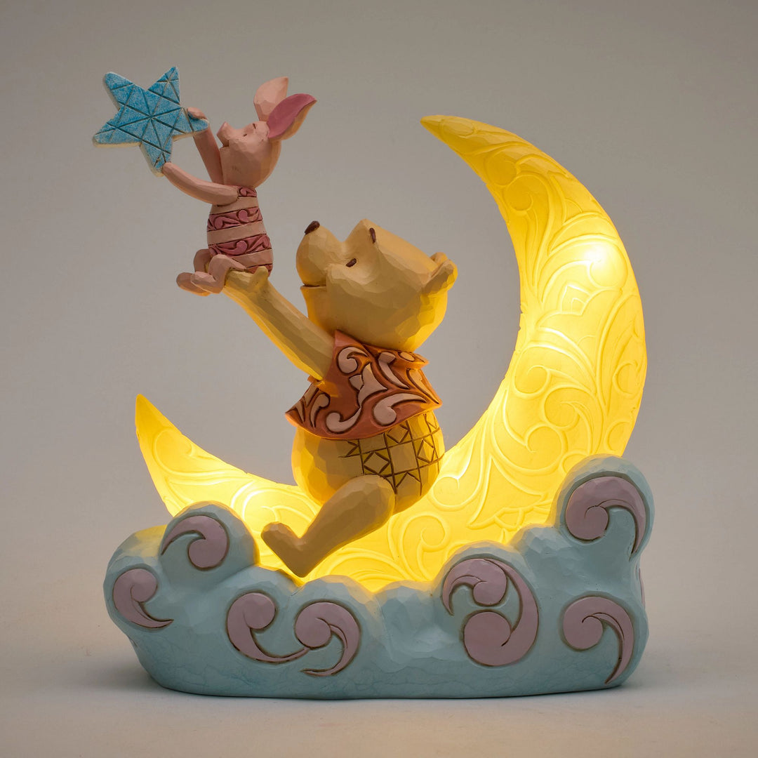 Pooh and Piglet LED Moon Figurine