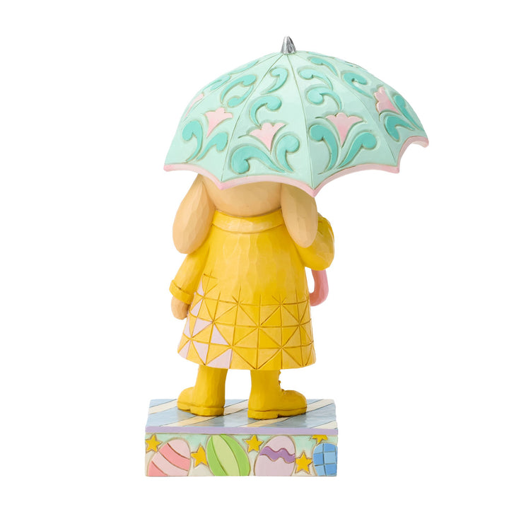 Easter Bunny with Umbrella Figurine - "Under the Bunny-brella"