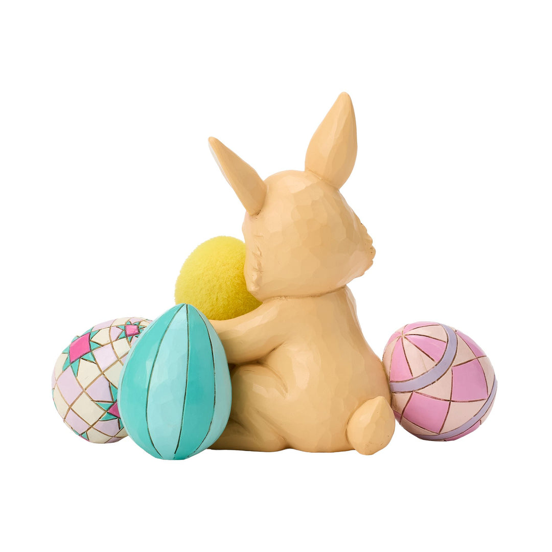 Easter Bunny Hugging Duckling Figurine - "Egg-cellent Friends"